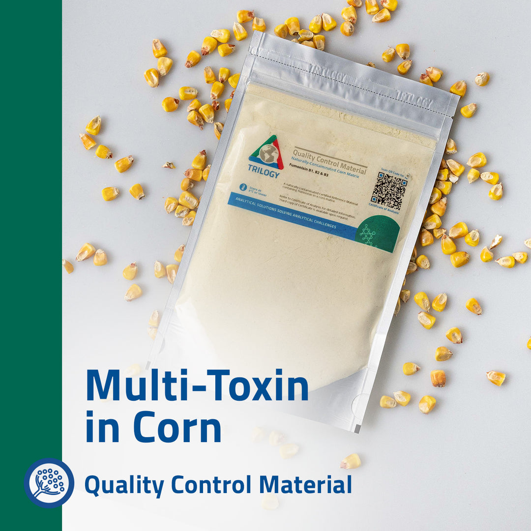 Aflatoxin B1/B2/G1/G2, Ochratoxin A and Zearalenone in Corn Quality Control Material